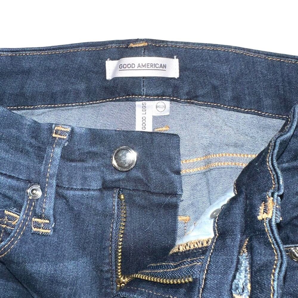 Good American Good Legs Side Cut Out Dark Wash Skinny Jeans 00/24 - Picture 4 of 9